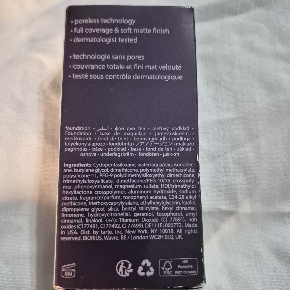Tarte Amazonian Clay Foundation - Cream- 42N Tan Neutral - Picture 4 of 6